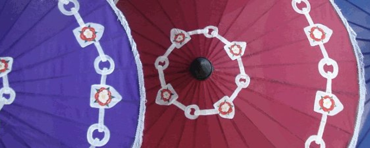 Artificial Silk, Fabric Umbrellas - Custom Painted Umbrellas